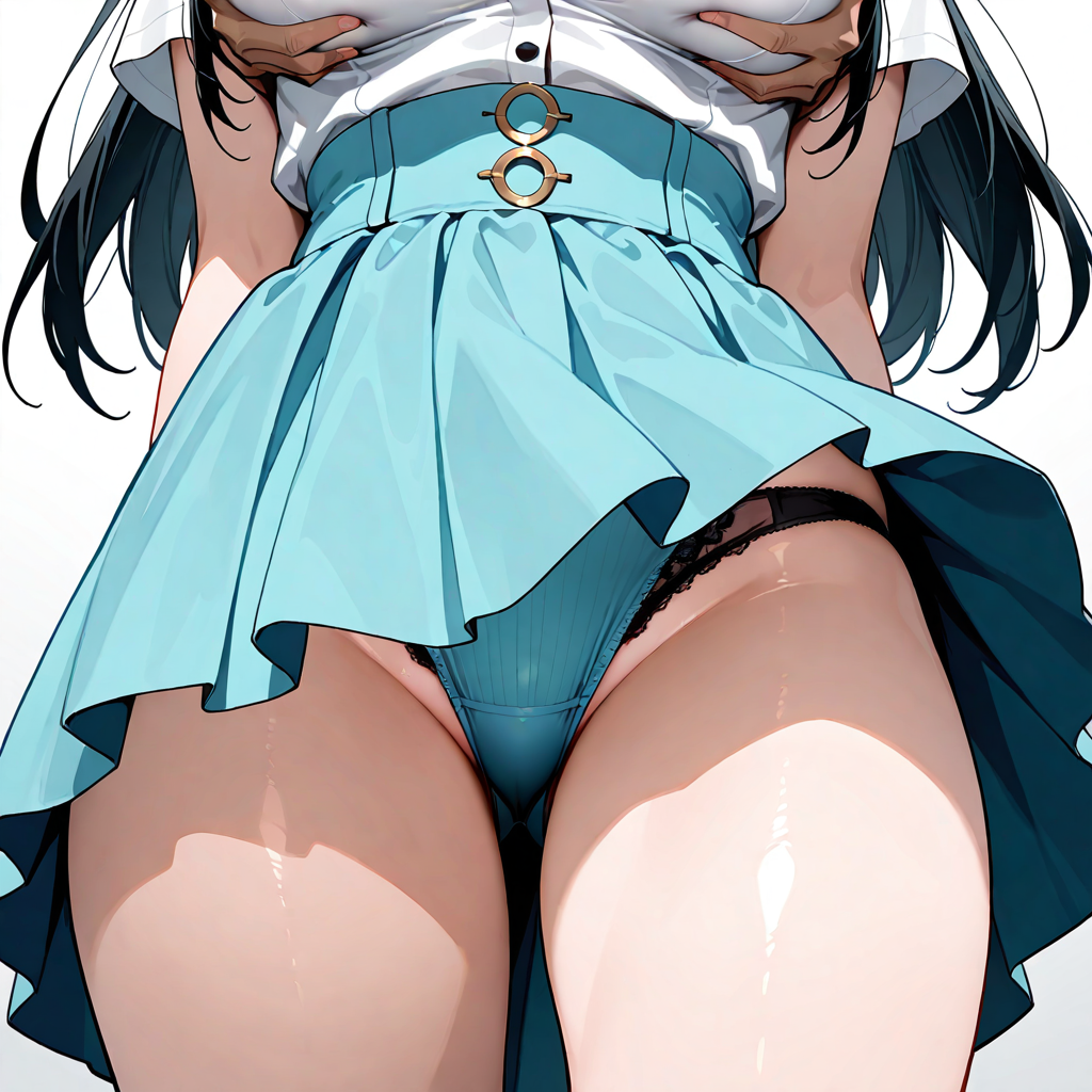 パンチラ, 痴漢, 女性1人, ロングヘア