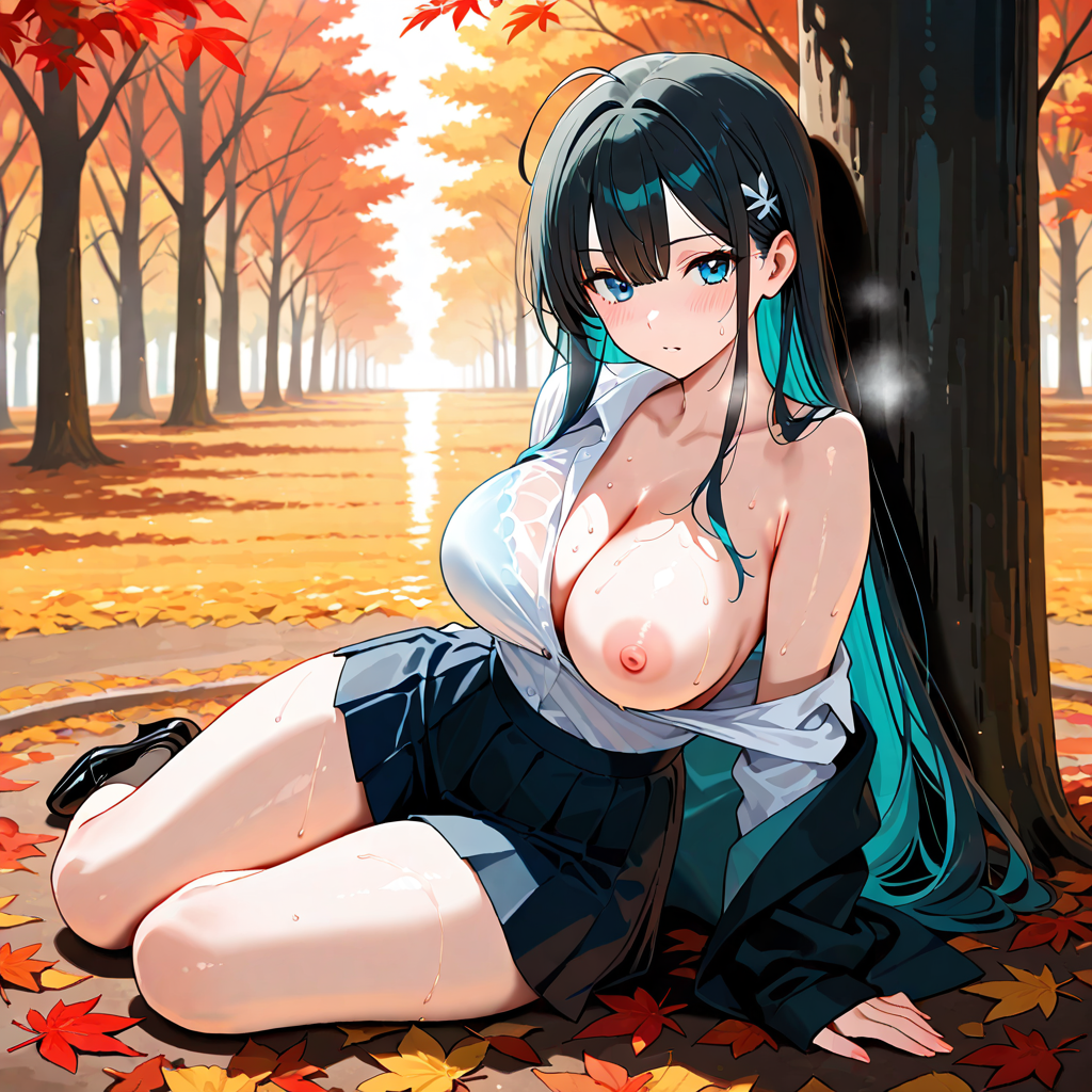 全身, 片乳, 汗, 秋