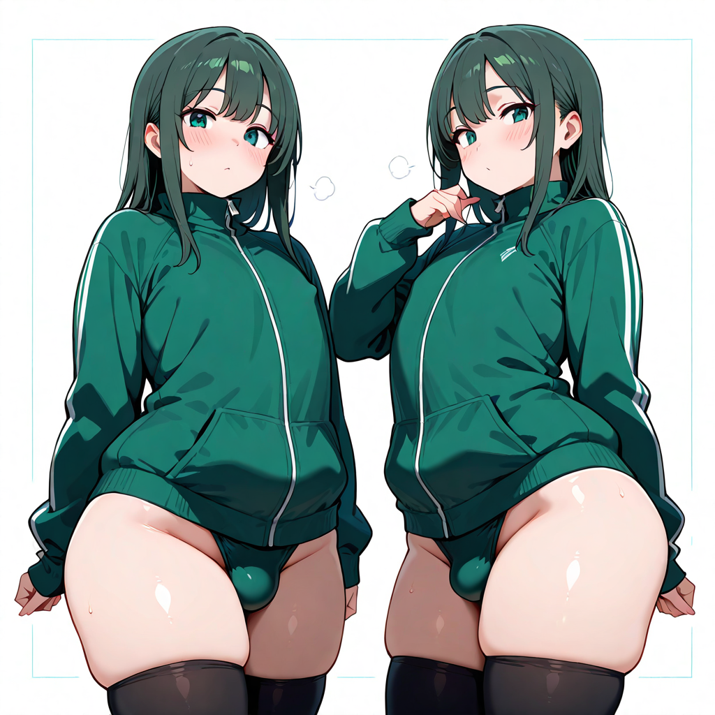 男の娘, ムチムチ, 緑