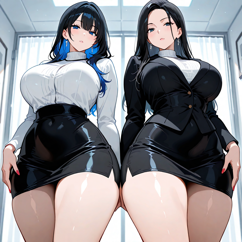 太もも, 女性複数