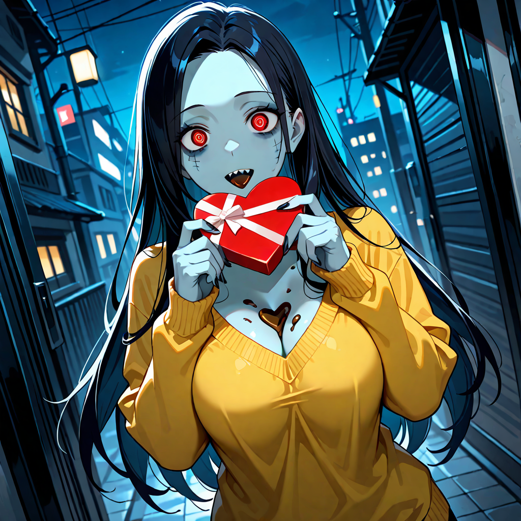 San Valentín, Zombi, Noche, Amarillo