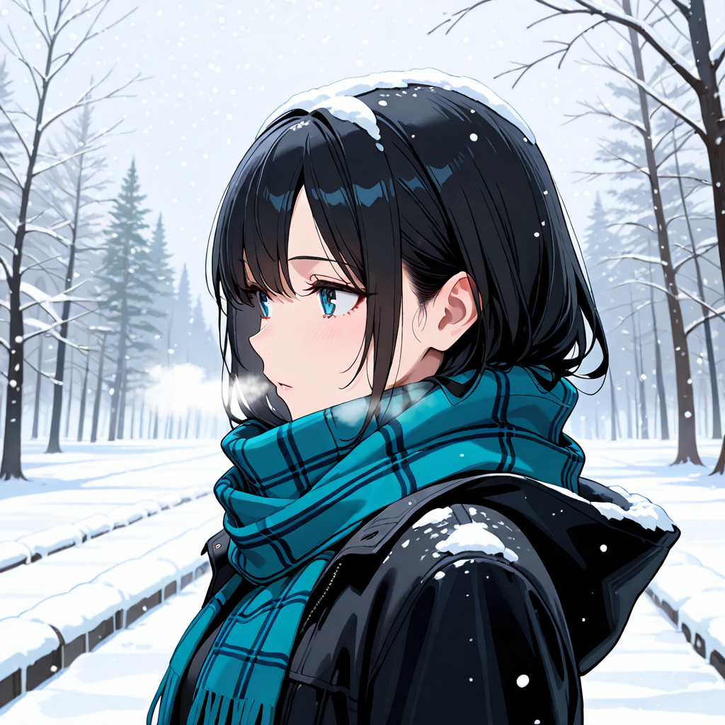 雪, 上半身アップ