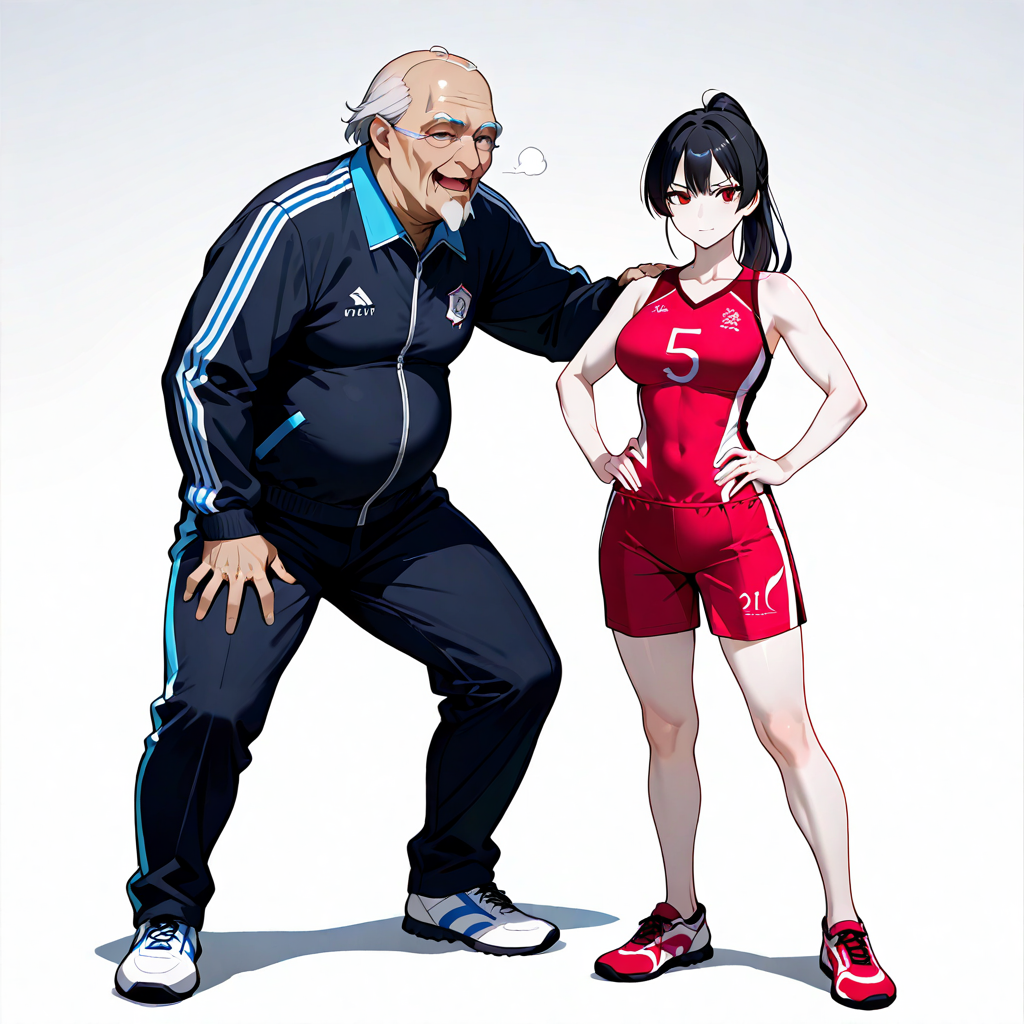 全身, 陸上ウェア, おっさん, 色白