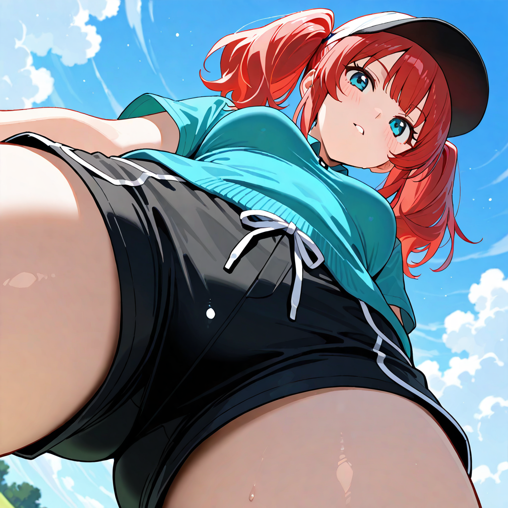 パイパン, ツインテール, ゴルフ, ローアングル