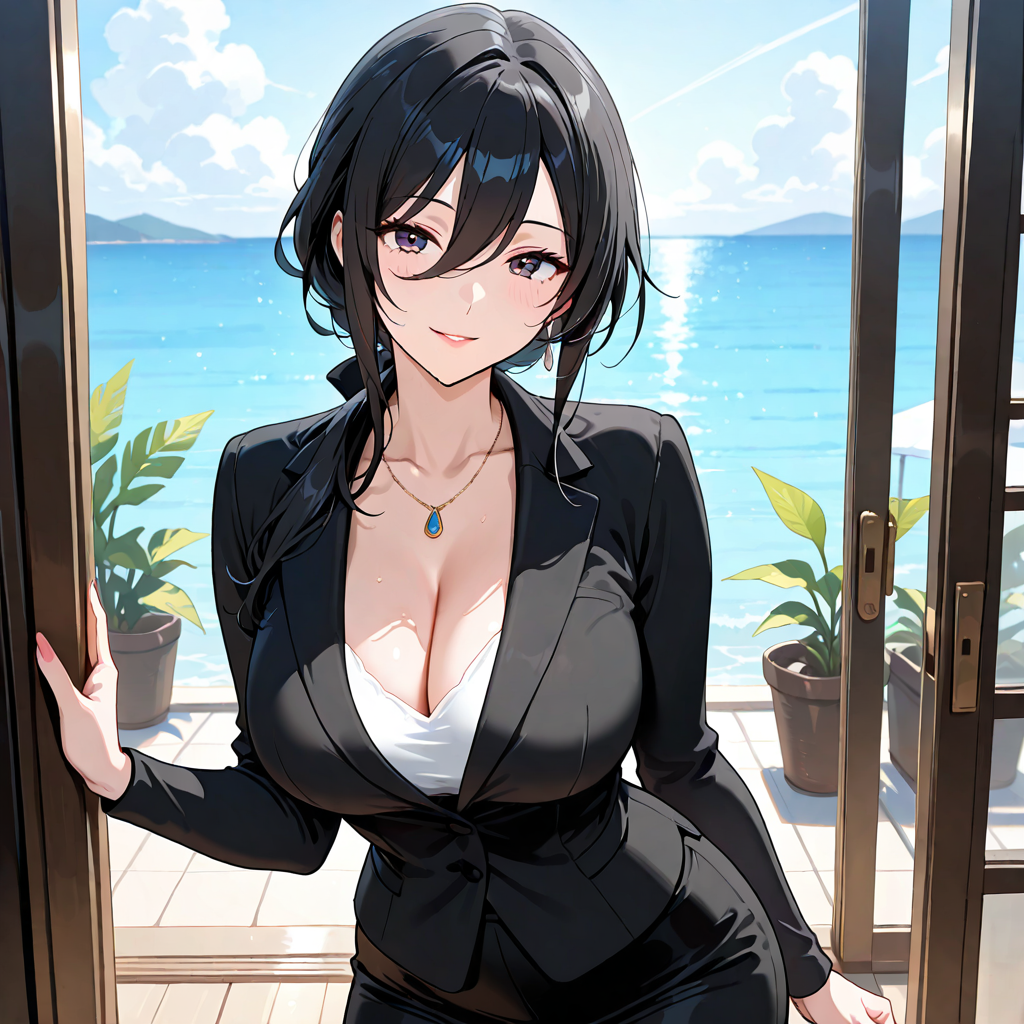 昼, 女性1人