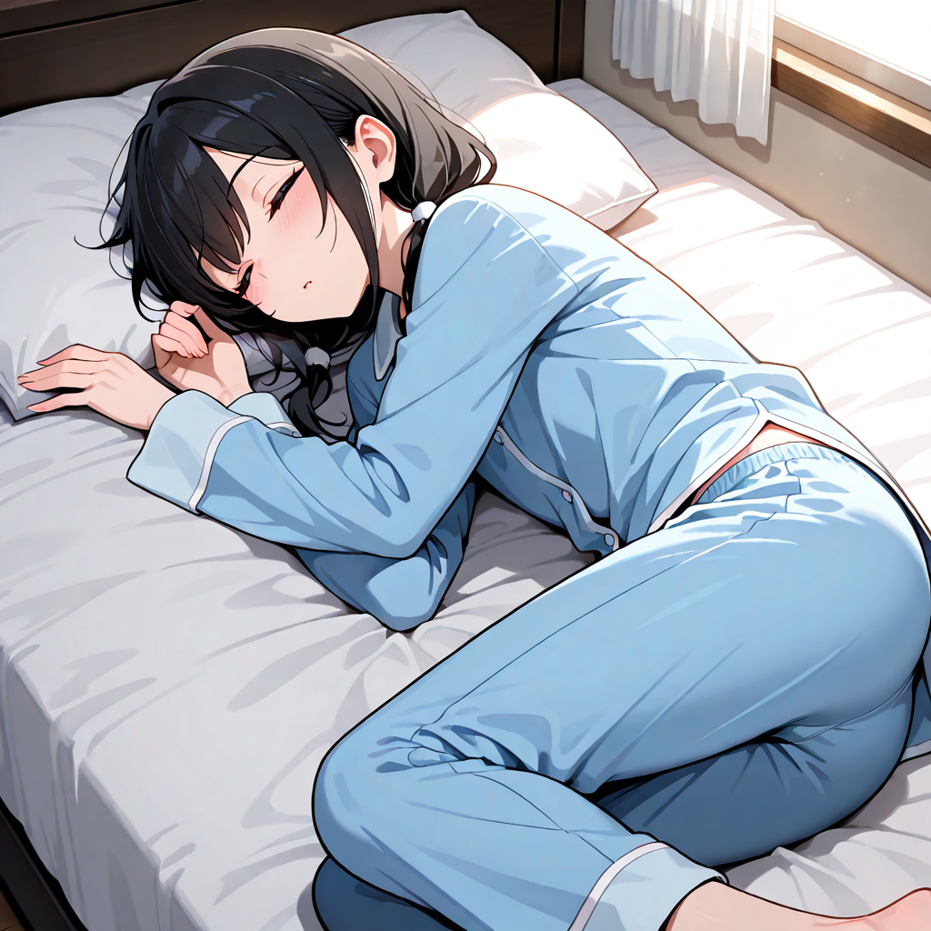昼, 男の娘, 眠り, パジャマ
