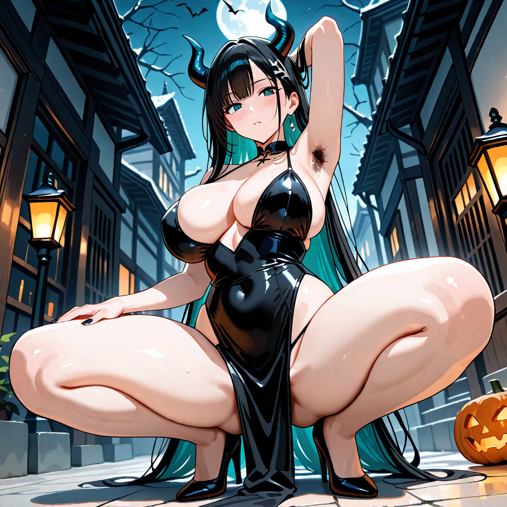 腋毛, ハロウィン, しゃがむ