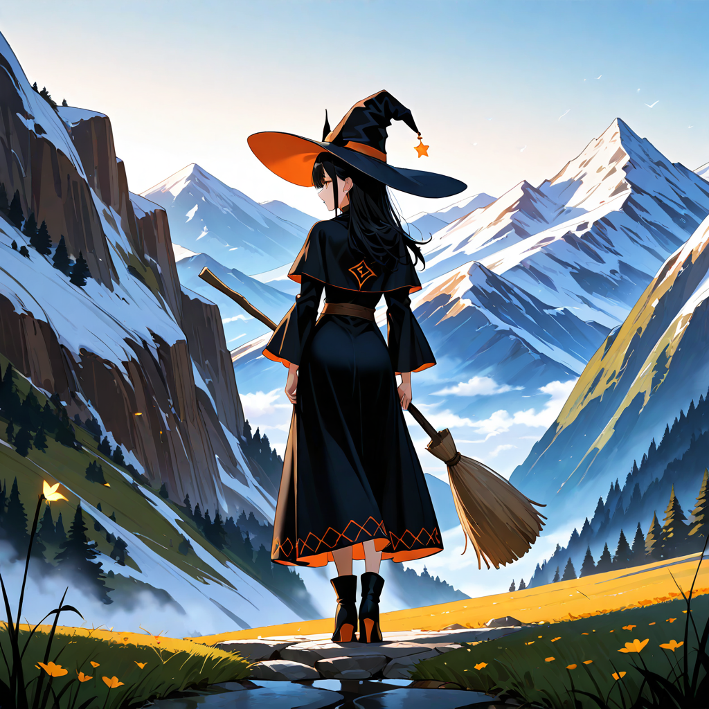魔女, 朝, 山